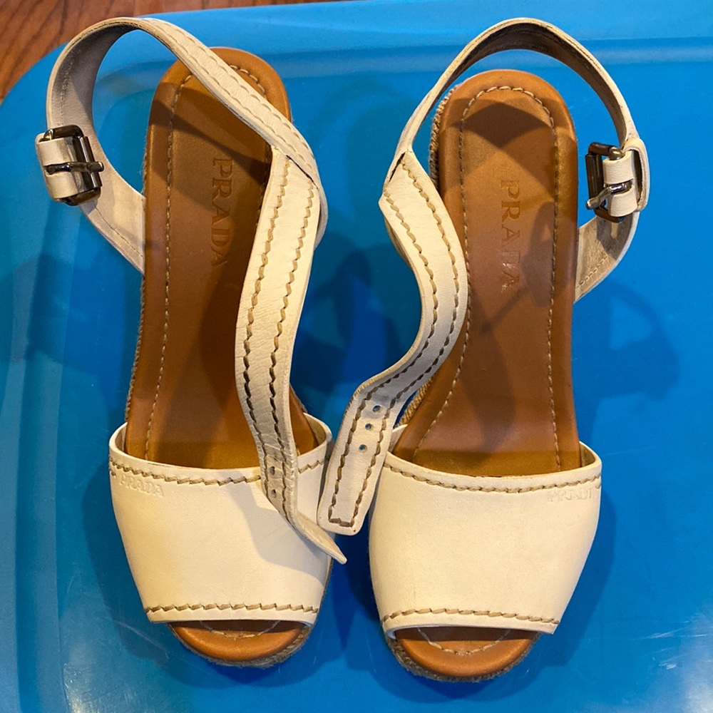 White Prada Espadrilles size 7.5